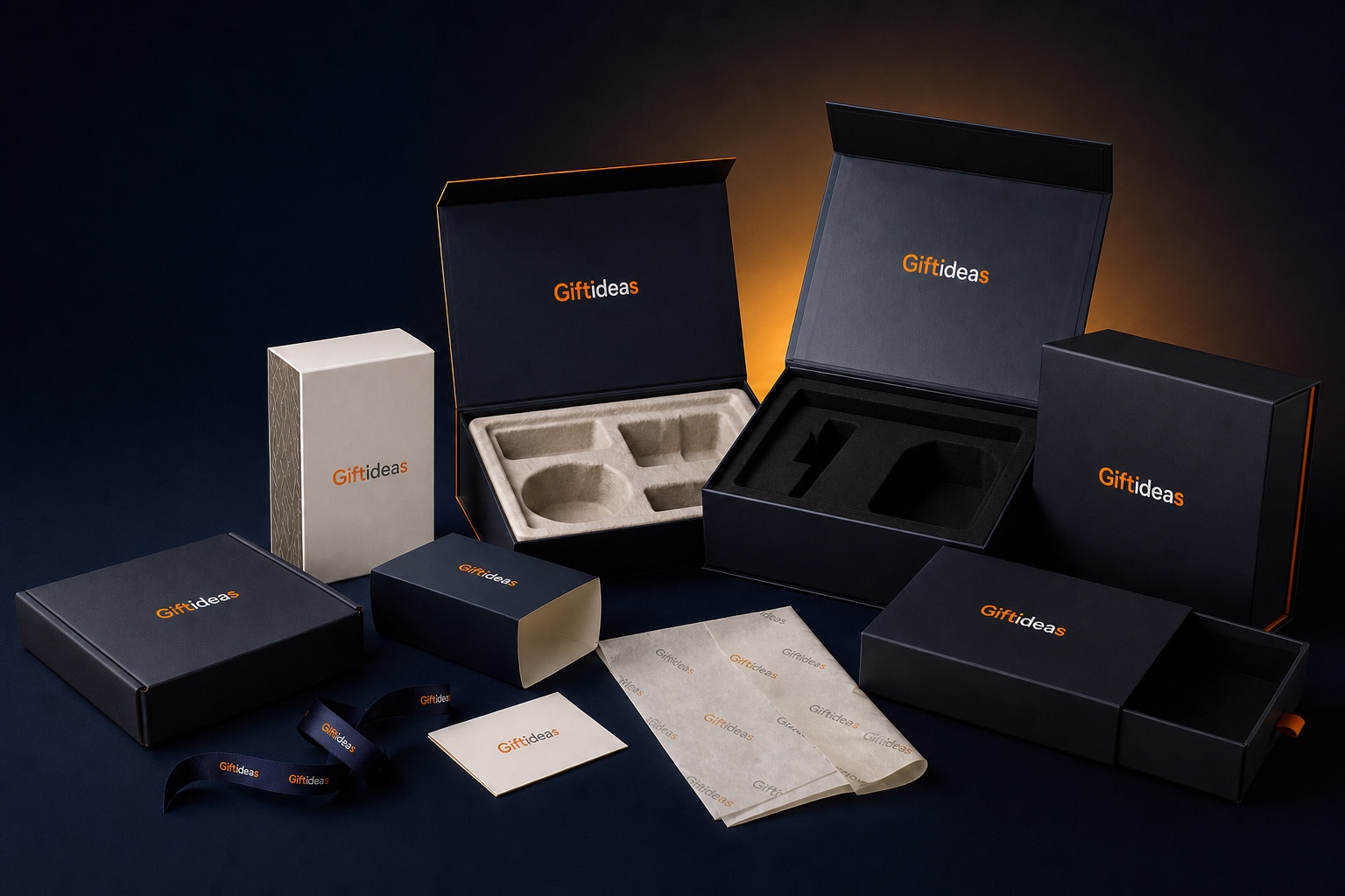Giftideas custom rigid boxes, sleeves, inserts and private-label gift packaging