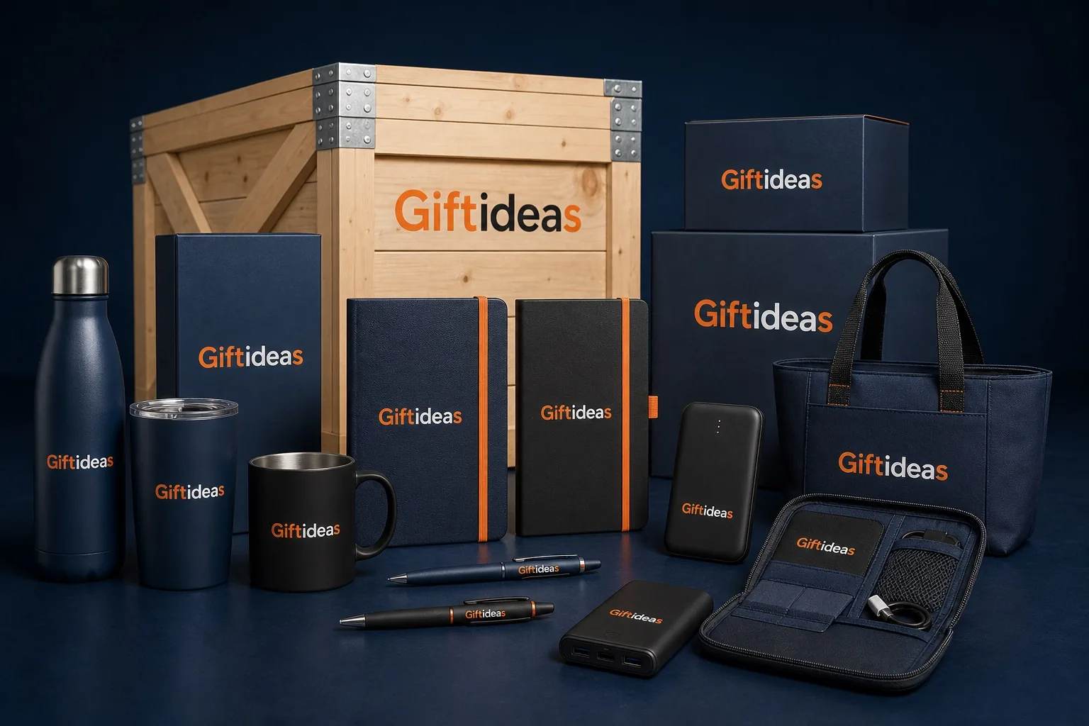 Giftideas branded global corporate gift collection prepared for export