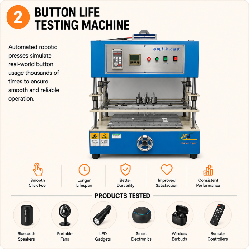 Button life testing machine
