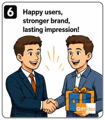 Satisfied corporate gift recipients