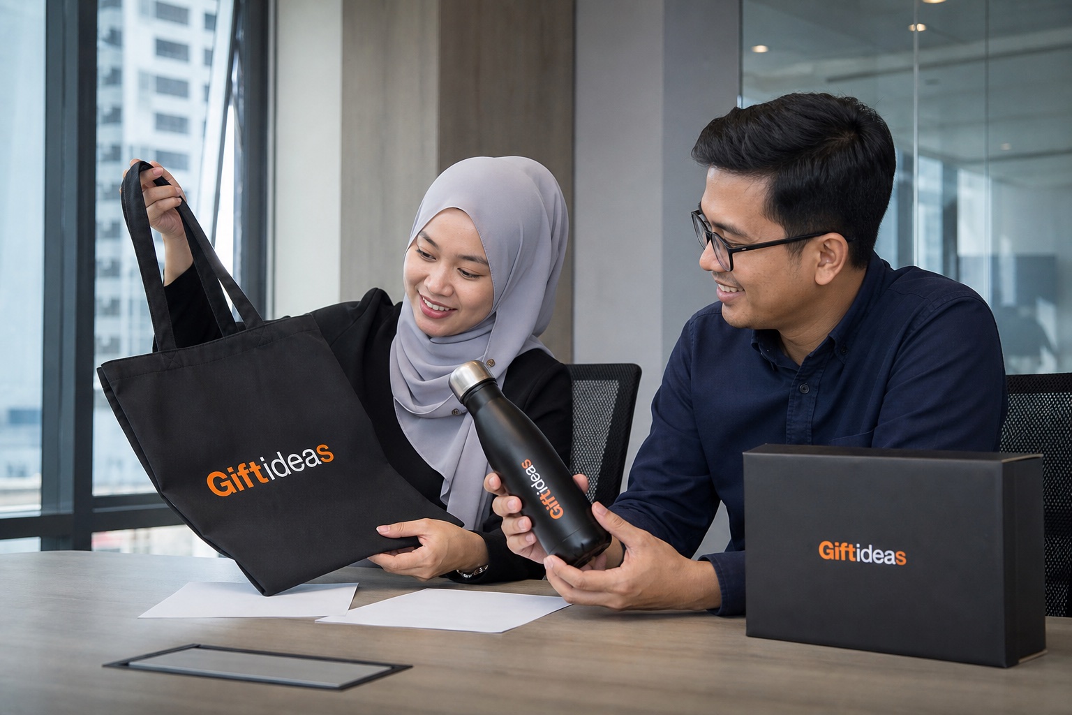 Giftideas sourcing specialists reviewing branded products for UK and Australian buyers