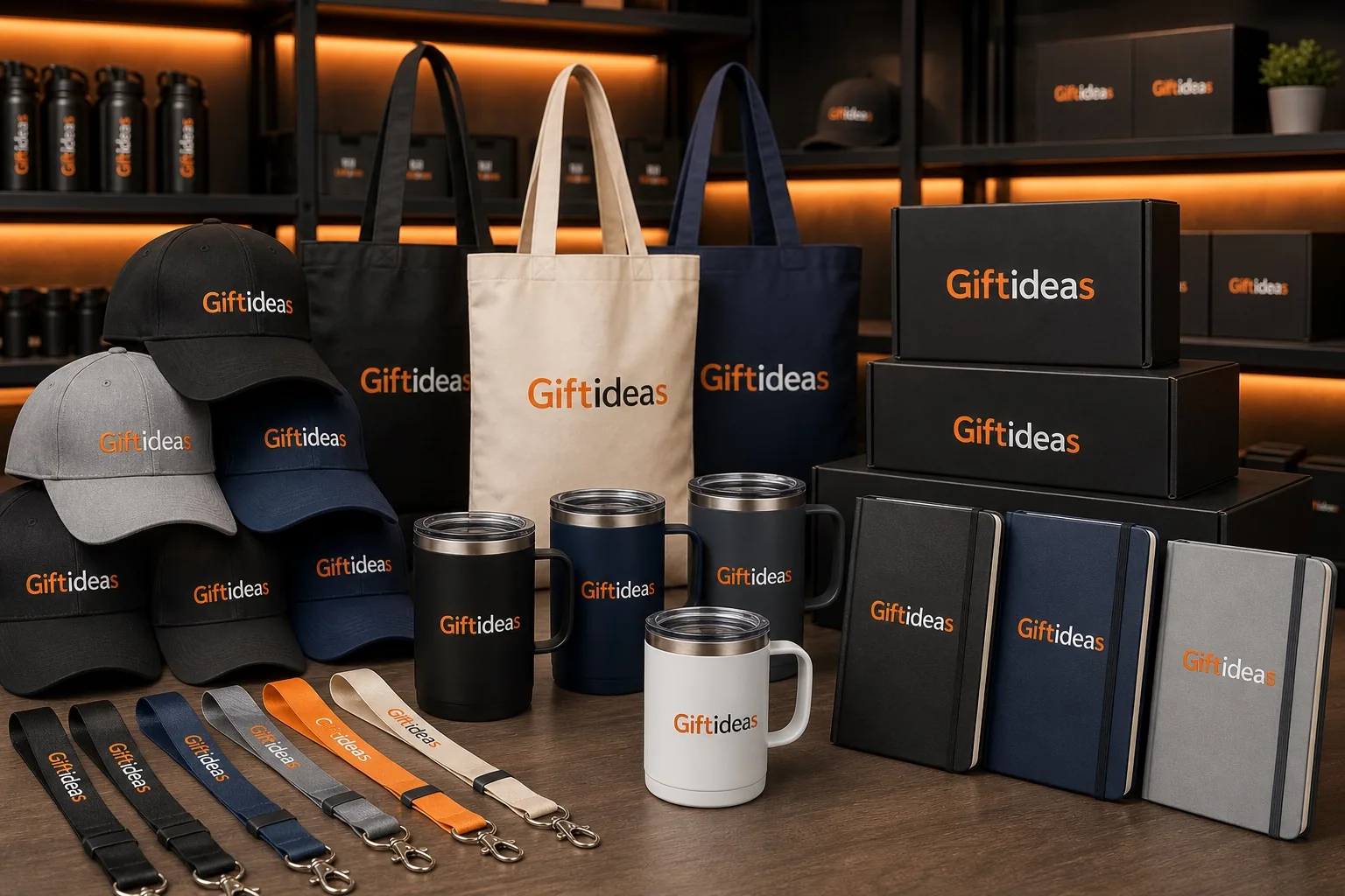 Giftideas branded ready-stock corporate gifts prepared for an urgent campaign