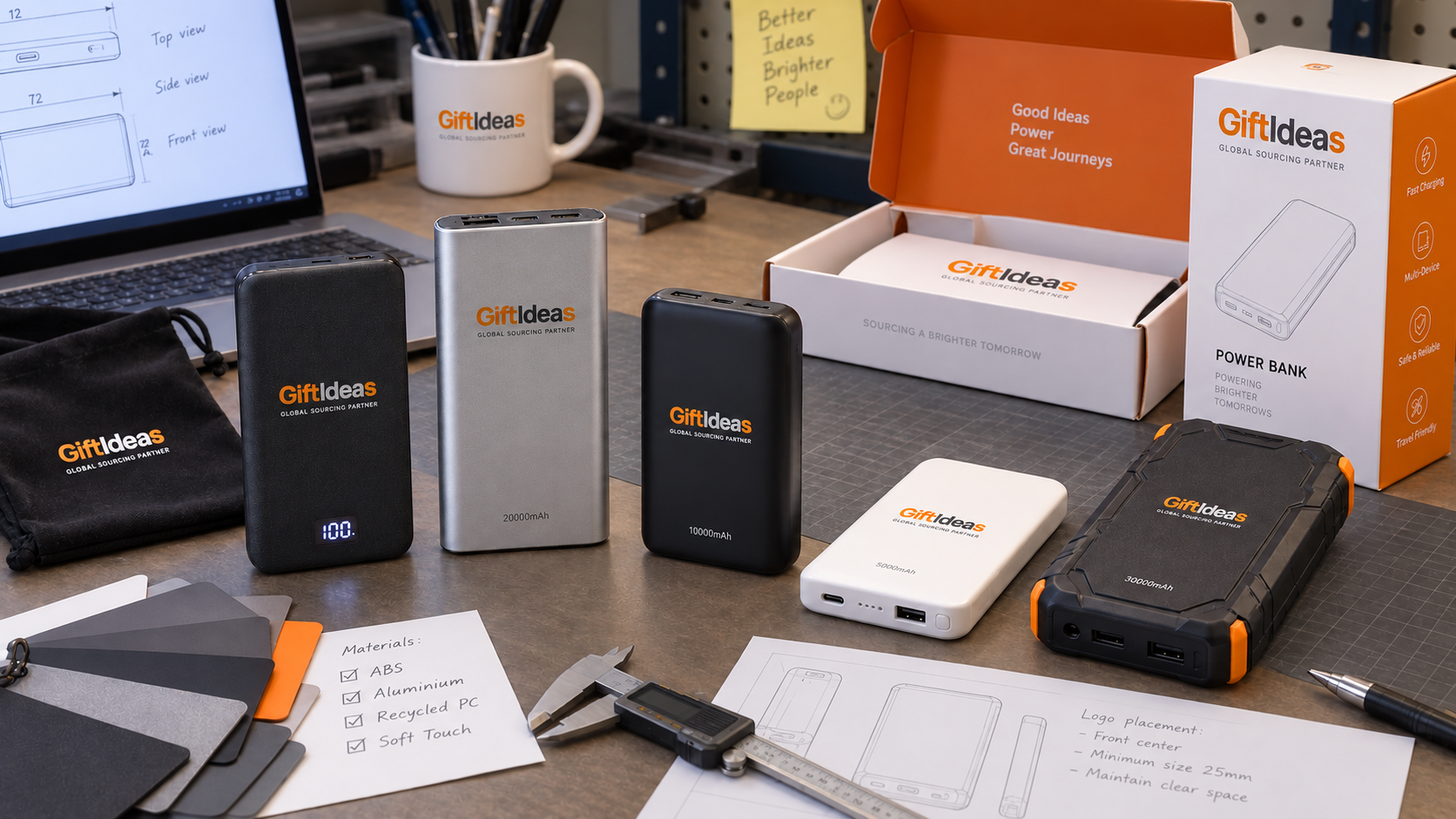 Giftideas branded event apparel and campaign merchandise prepared for global teams