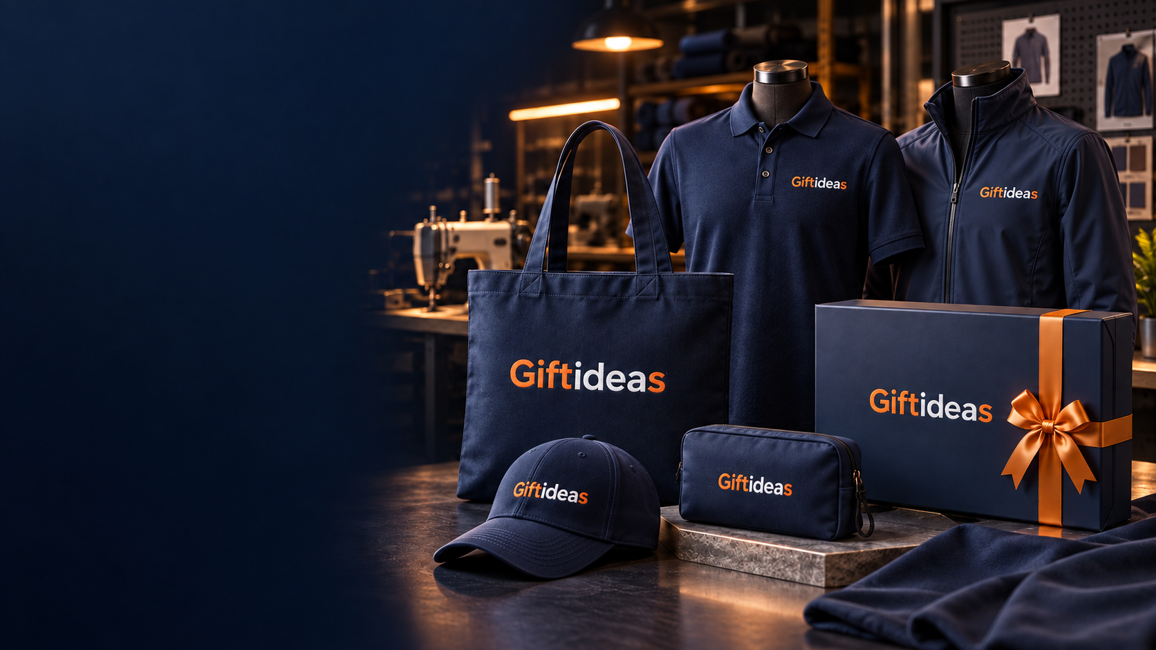 Giftideas branded custom bags, apparel, accessories and rigid gift packaging